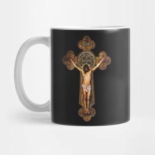 St Benedict Crucifix Cross Jesus Passion Stations of the Cross -  Via Crucis Mug